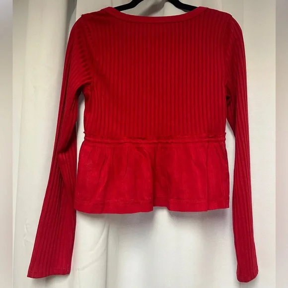 Pilcro Long-Sleeve Scoop-Neck Babydoll Top - Picture 9 of 11